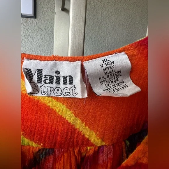 Main Street Boho Dress XL 100% Cotton - Picture 3 of 4